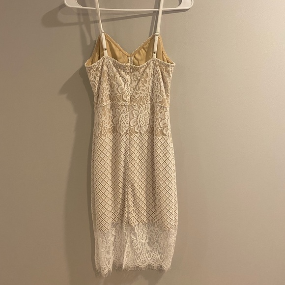 Heartfelt Thoughts White Lace Sleeveless Bodycon Midi Dress - Picture 6 of 8